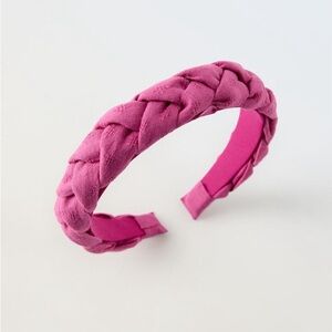Zara Girls pink, purple, braided headband